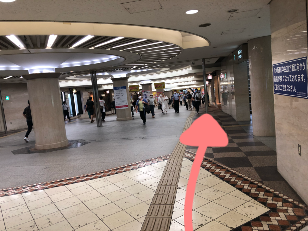 大阪梅田駅西口(阪神電車)からの行き方3